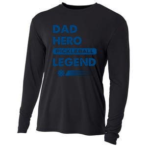 Dad Hero Pickleball Legend Gift For Pickleball Fan Sport Cooling Performance Long Sleeve Crew