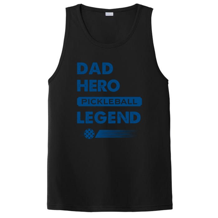 Dad Hero Pickleball Legend Gift For Pickleball Fan Sport PosiCharge Competitor Tank