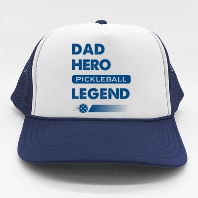 Dad Hero Pickleball Legend Gift For Pickleball Fan Sport Trucker Hat