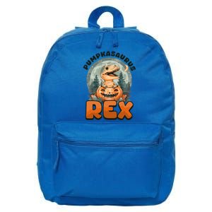 Dinosaur Halloween Pumpkasaurus Rex Gift 16 in Basic Backpack