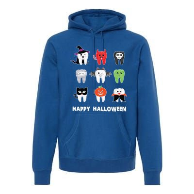 Dental Halloween Pumpkin Ghost Witch Tooth Doctor Cute Gift Premium Hoodie