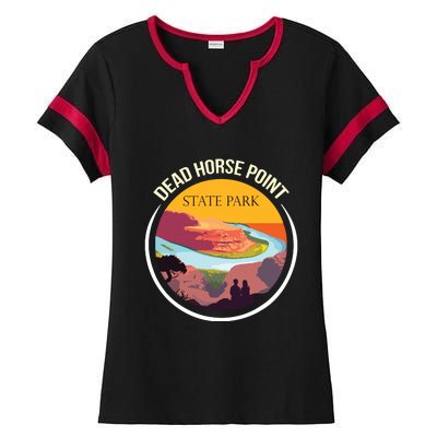 Dead Horse Point Utah State Park Souvenir Canyon River Ladies Halftime Notch Neck Tee