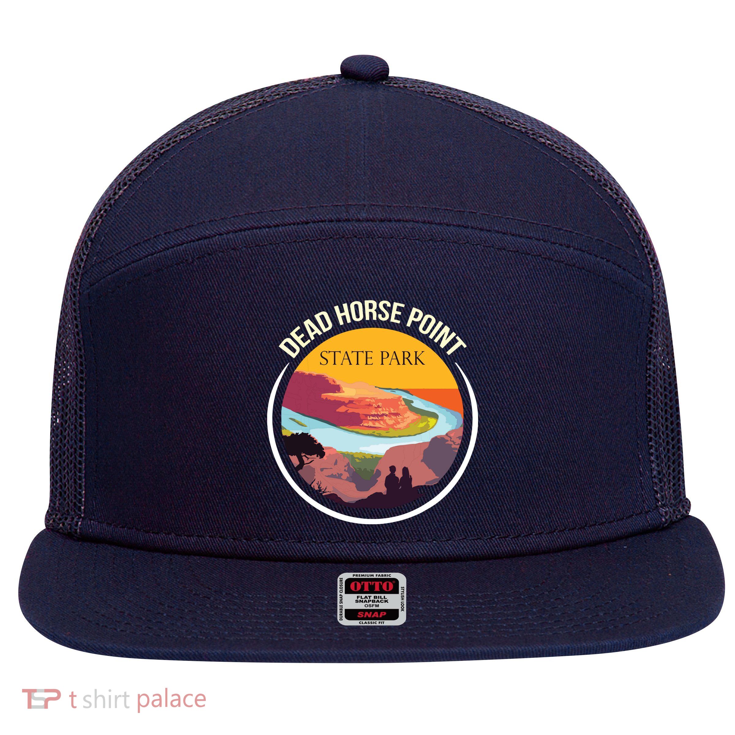Dead Horse Point Utah State Park Souvenir Canyon River 7 Panel Mesh Trucker Snapback Hat