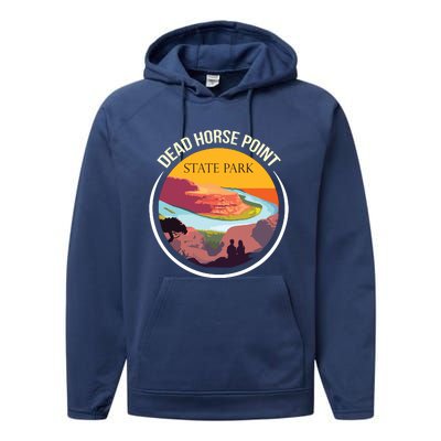 Dead Horse Point Utah State Park Souvenir Canyon River Performance Fleece Hoodie