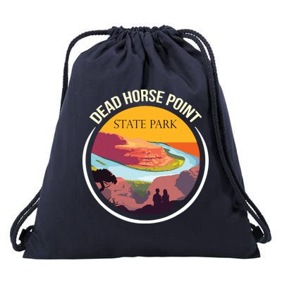 Dead Horse Point Utah State Park Souvenir Canyon River Drawstring Bag