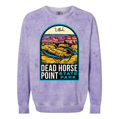 Dead Horse Point State Park Utah Vintage Colorblast Crewneck Sweatshirt