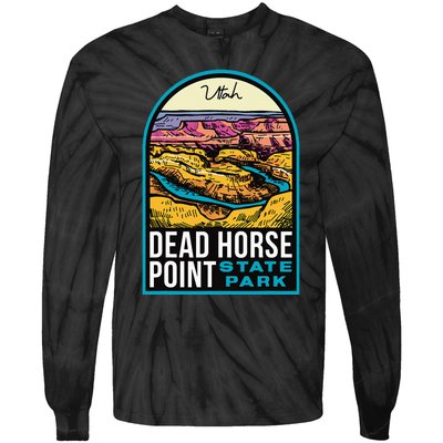 Dead Horse Point State Park Utah Vintage Tie-Dye Long Sleeve Shirt