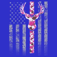 Deer Hunting Pink Camouflage Flag With Camo Deer Antlers Gift Tank Top