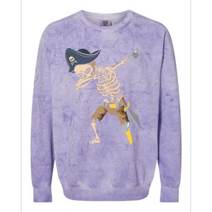 Dabbing Halloween Pirate Halloween Trick Or Treat Gift Colorblast Crewneck Sweatshirt