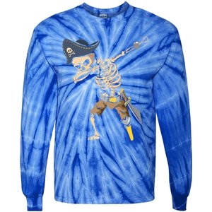 Dabbing Halloween Pirate Halloween Trick Or Treat Gift Tie-Dye Long Sleeve Shirt