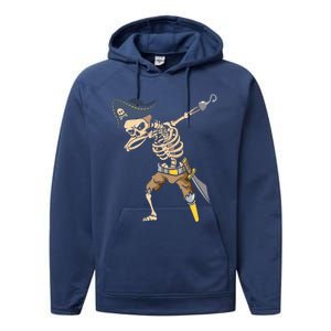 Dabbing Halloween Pirate Halloween Trick Or Treat Gift Performance Fleece Hoodie