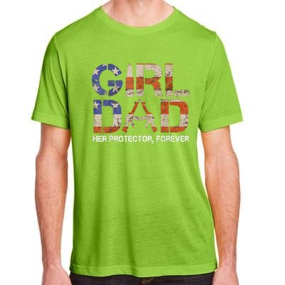 Dad Her Protector Forever Funny Father Of Fun Dad Adult ChromaSoft Performance T-Shirt