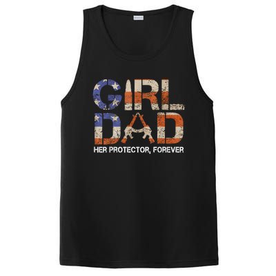 Dad Her Protector Forever Funny Father Of Fun Dad PosiCharge Competitor Tank