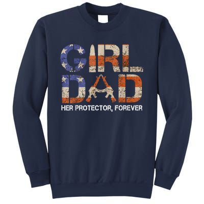 Dad Her Protector Forever Funny Father Of Fun Dad Sweatshirt