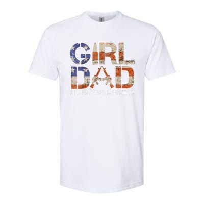 Dad Her Protector Forever Funny Father Of Fun Dad Softstyle CVC T-Shirt