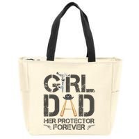 Dad Her Protector Forever Funny Father Zip Tote Bag
