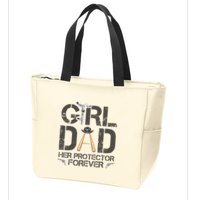Dad Her Protector Forever Funny Father Zip Tote Bag