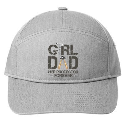 Dad Her Protector Forever Funny Father 7-Panel Snapback Hat