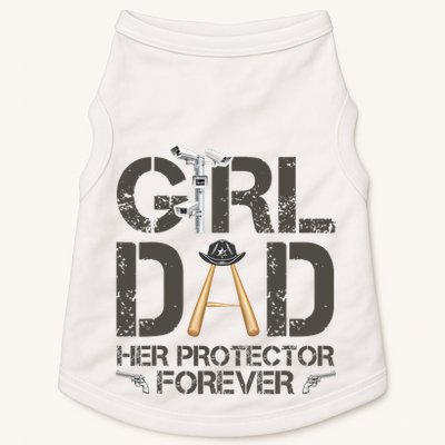 Dad Her Protector Forever Funny Father Doggie Tank
