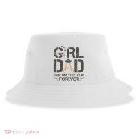 Dad Her Protector Forever Funny Father Sustainable Bucket Hat
