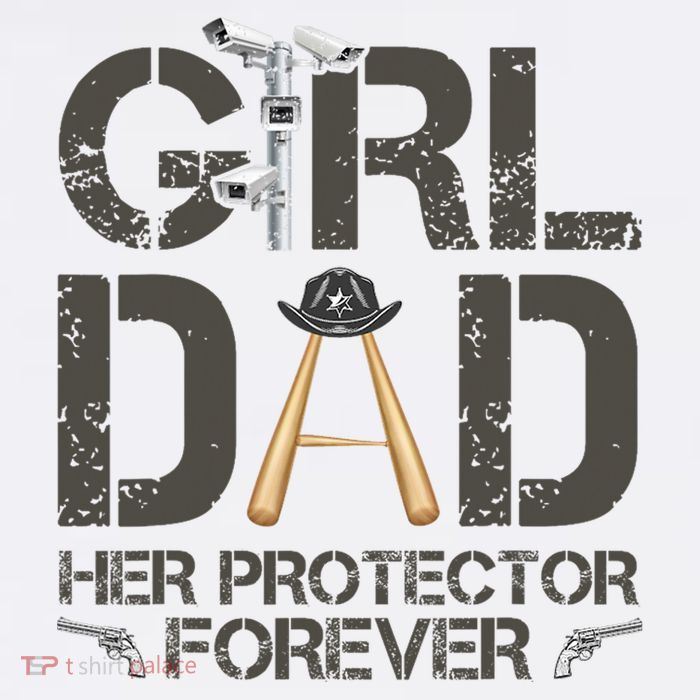 Dad Her Protector Forever Funny Father Sustainable Bucket Hat