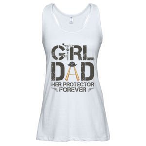 Dad Her Protector Forever Funny Father Ladies Essential Flowy Tank