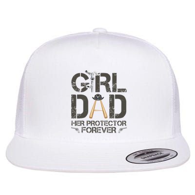 Dad Her Protector Forever Funny Father Flatbill Hat