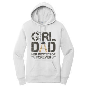 Dad Her Protector Forever Funny Father Women's Pullover Hoodie