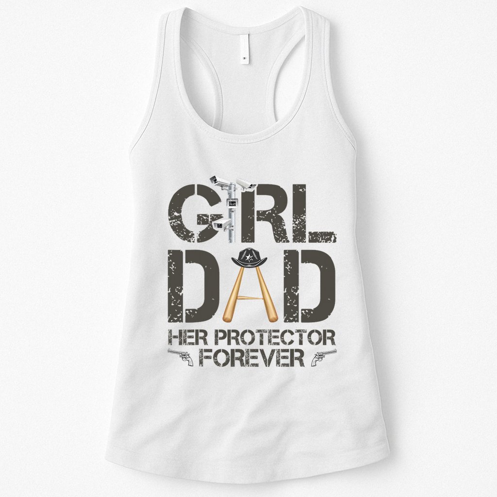 Dad Her Protector Forever Funny Father Womens Tank Top