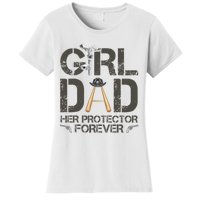 Dad Her Protector Forever Funny Father Women's T-Shirt