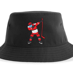 Dabbing Hockey Player Hockey Son Hockey Boy Gift Ice Hockey Sustainable Bucket Hat