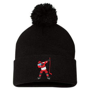 Dabbing Hockey Player Hockey Son Hockey Boy Gift Ice Hockey Pom Pom 12in Knit Beanie