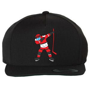 Dabbing Hockey Player Hockey Son Hockey Boy Gift Ice Hockey Wool Snapback Cap