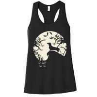 Dachshund Halloween Pumpkin Decorations Women's Racerback Tank