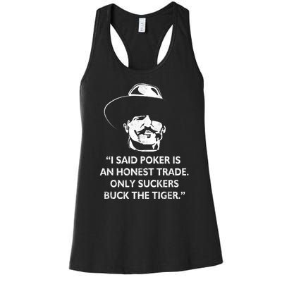 Doc Holliday Quotes Poker's An Honest Trade Women's Racerback Tank