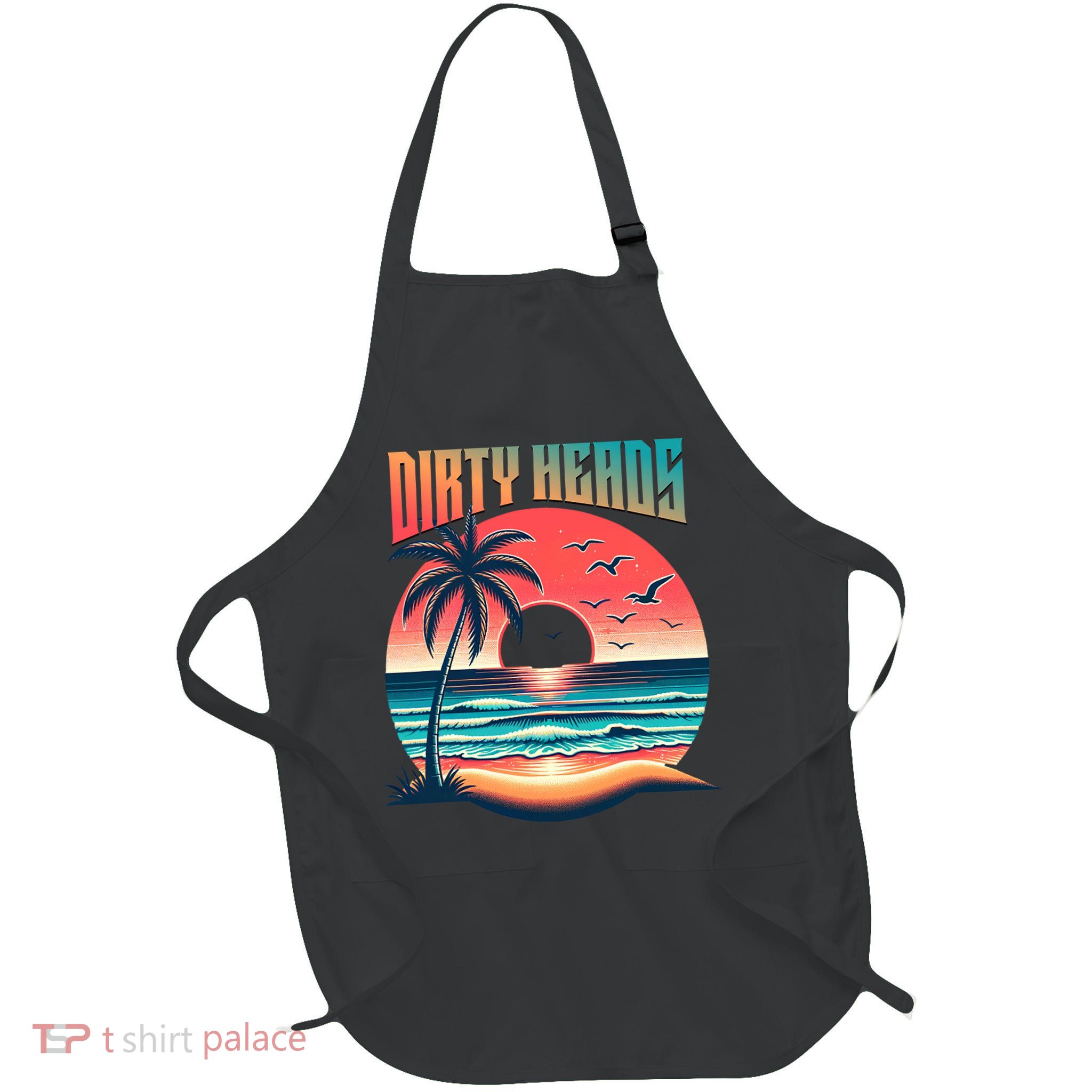Dirty Heads Retro Beach Full-Length Apron With Pockets