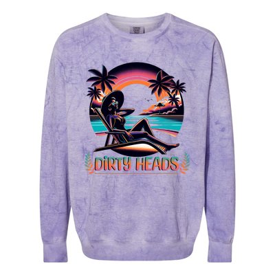 Dirty Heads Retro Beach Colorblast Crewneck Sweatshirt