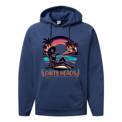 Dirty Heads Retro Beach Performance Fleece Hoodie