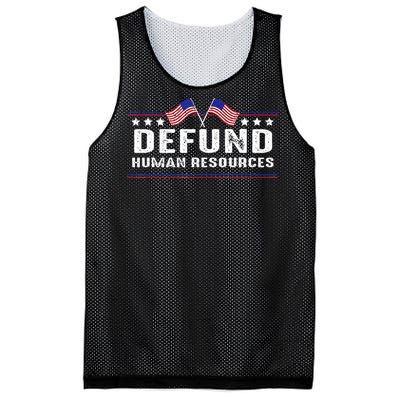 Defund Human Resources American Flag Mesh Reversible Basketball Jersey Tank