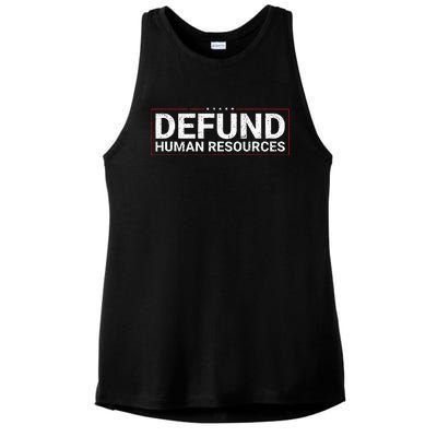 Defund Human Resources Ladies PosiCharge Tri-Blend Wicking Tank