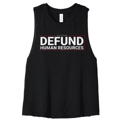 Defund Human Resources Women's Racerback Cropped Tank