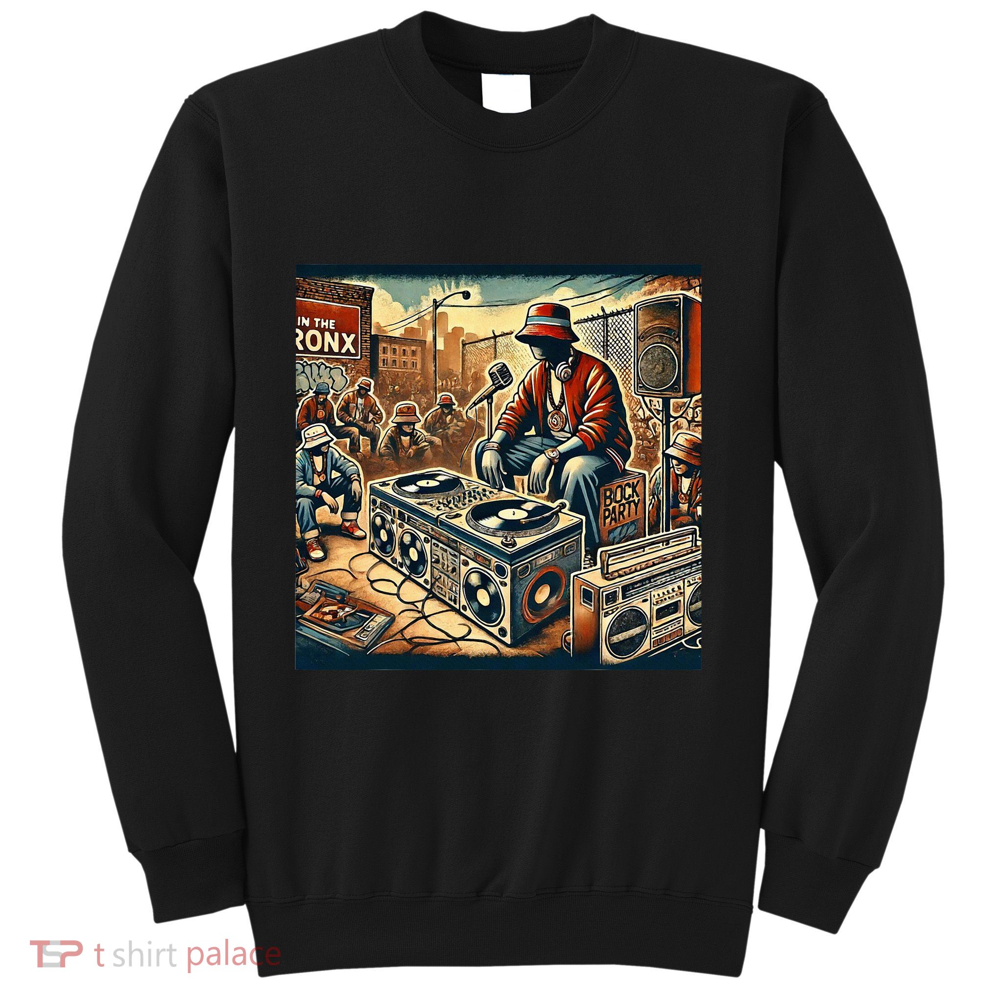 Dj Hiphop Retro Music Block Bronx Party Sweatshirt