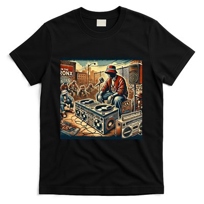 Dj Hiphop Retro Music Block Bronx Party T-Shirt