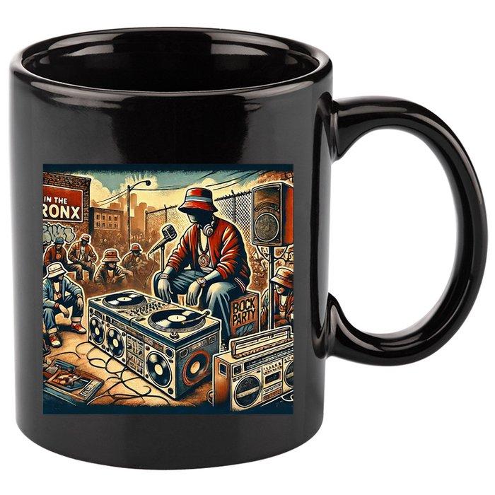 Dj Hiphop Retro Music Block Bronx Party 11oz C Handle Ceramic Mug