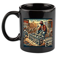 Dj Hiphop Retro Music Block Bronx Party 11oz C Handle Ceramic Mug