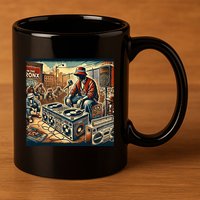 Dj Hiphop Retro Music Block Bronx Party 11oz C Handle Ceramic Mug