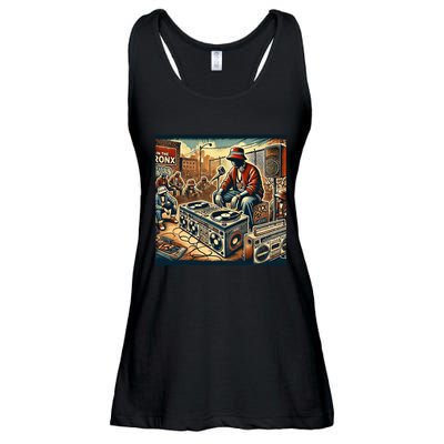 Dj Hiphop Retro Music Block Bronx Party Ladies Essential Flowy Tank