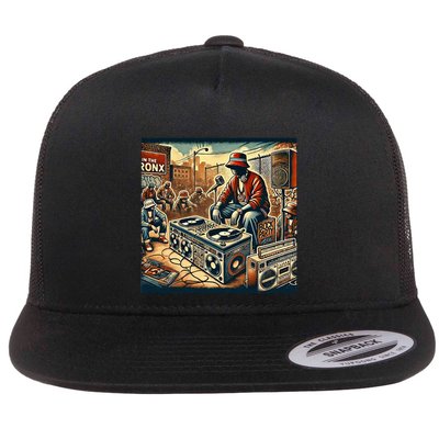 Dj Hiphop Retro Music Block Bronx Party Flatbill Hat