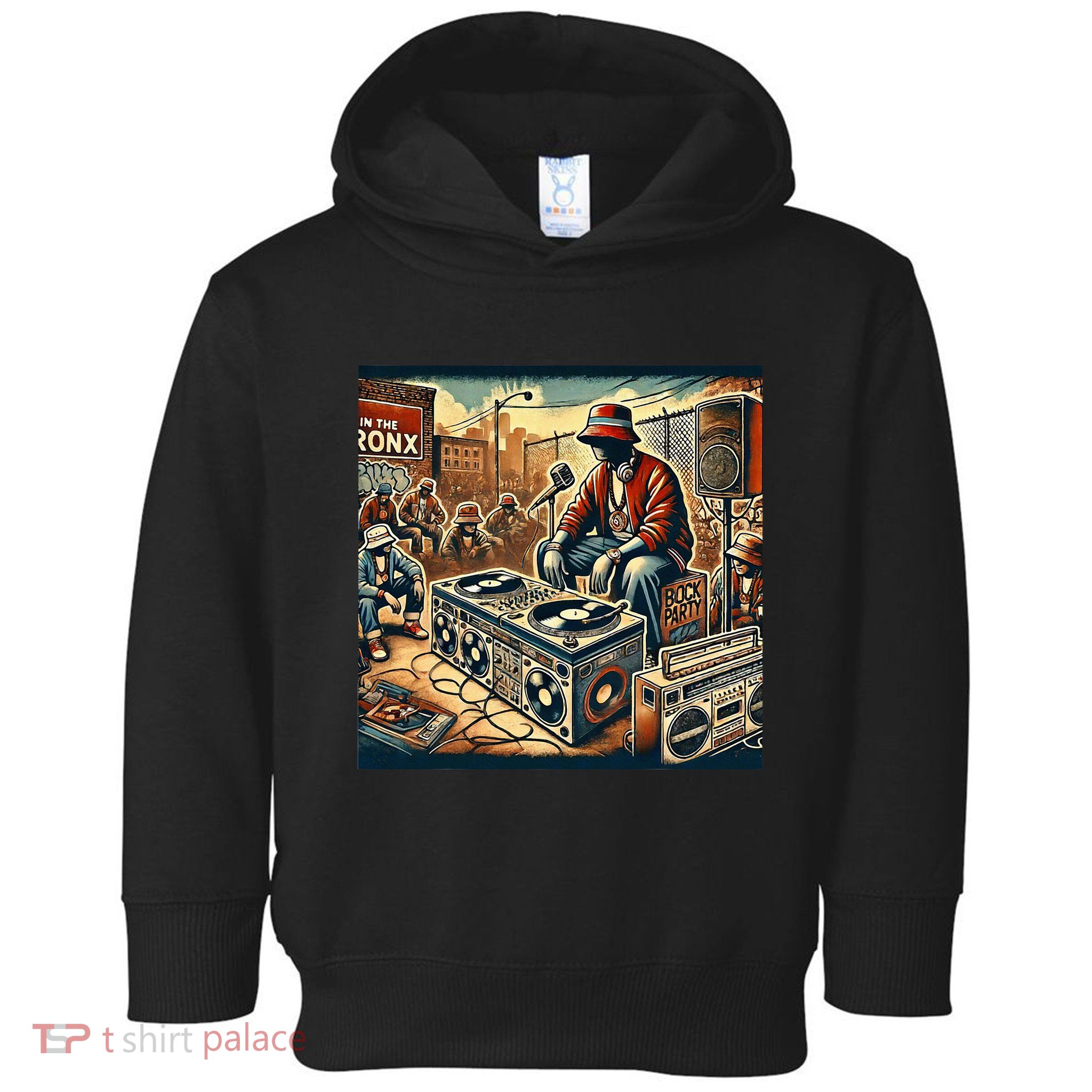Dj Hiphop Retro Music Block Bronx Party Toddler Hoodie