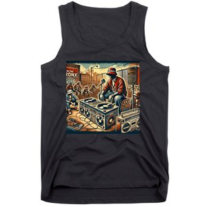 Dj Hiphop Retro Music Block Bronx Party Tank Top